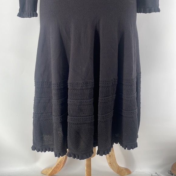 Kate spade new york pointelle
sweater dress academia minimalist black sz xxs - Picture 6 of 13